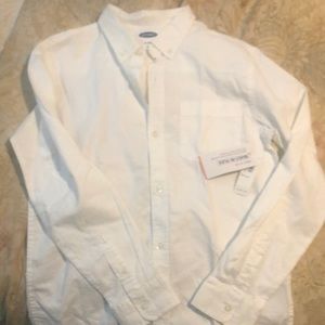 Boys Old Navy White long-sleeve button down